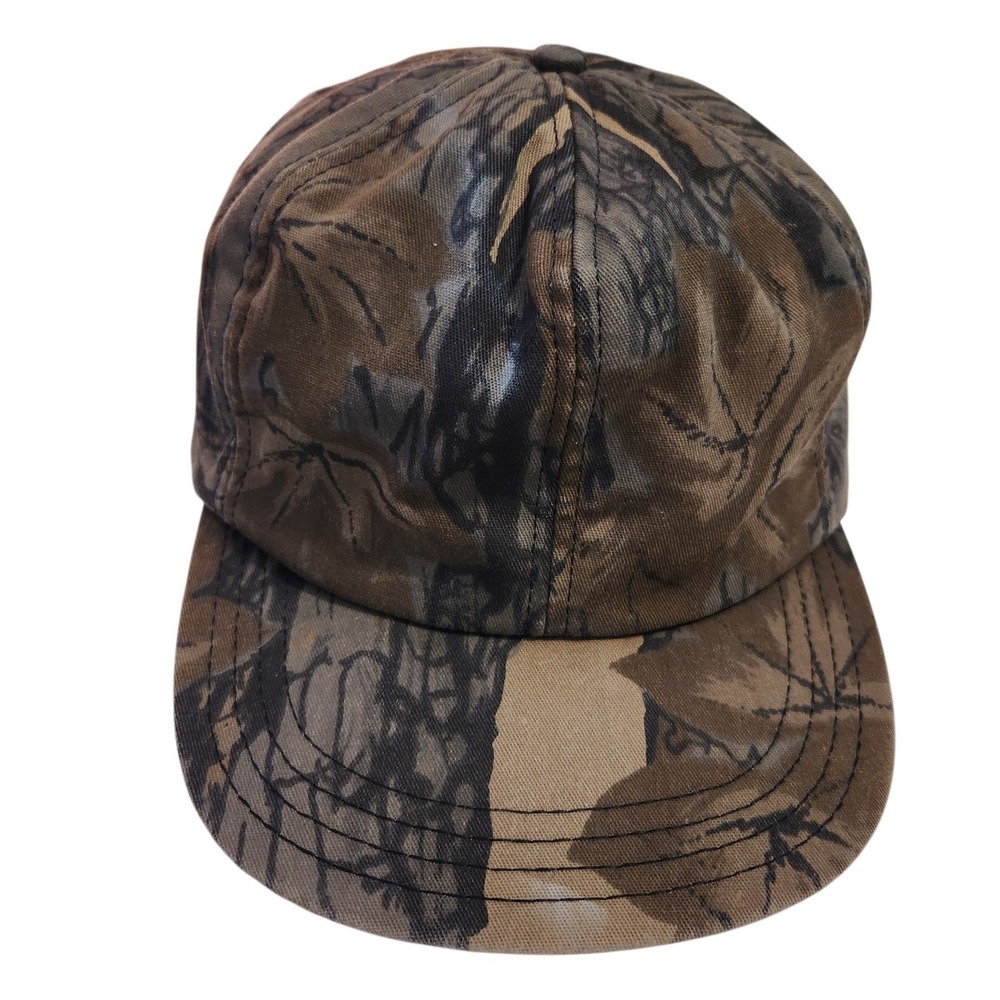 Vintage Treebark Camo Hunting Hat Thinsulate Thermal Made in USA Mens Large